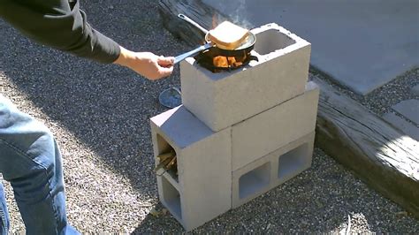 diy cinder block stove